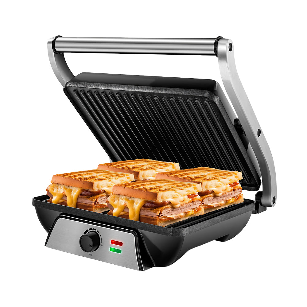 1400W Panini Press & Indoor Grill, Nonstick, Adjustable Angle & Temp