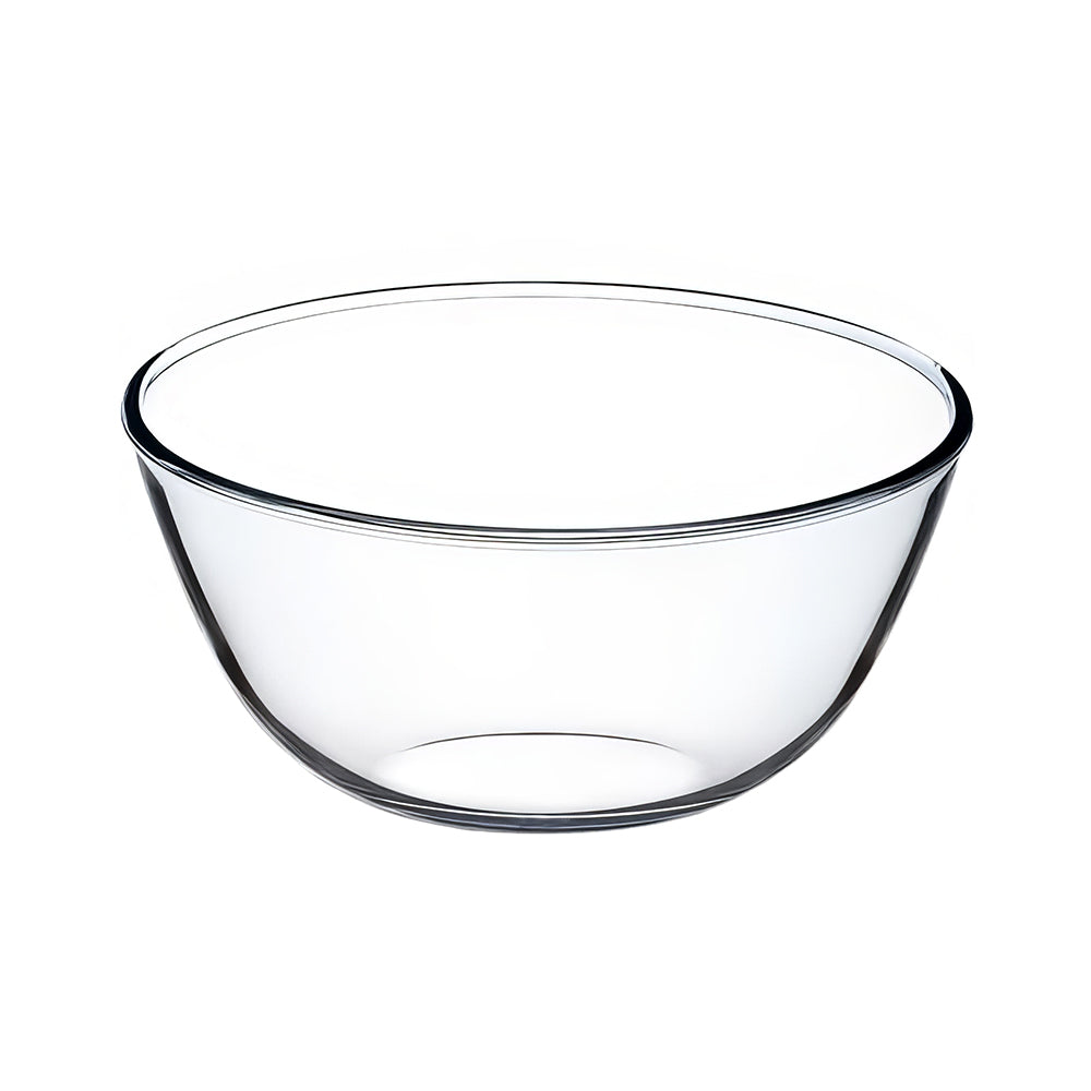 Large Glass Mixing Bowl Clear Glass Salad and Mixing Bowl for Kitchen Durable