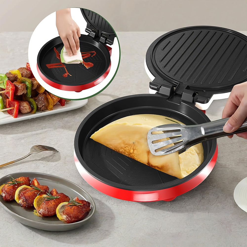1000W 2-in-1 Pizza Maker & Indoor Griddle, 8.5" Nonstick Plate