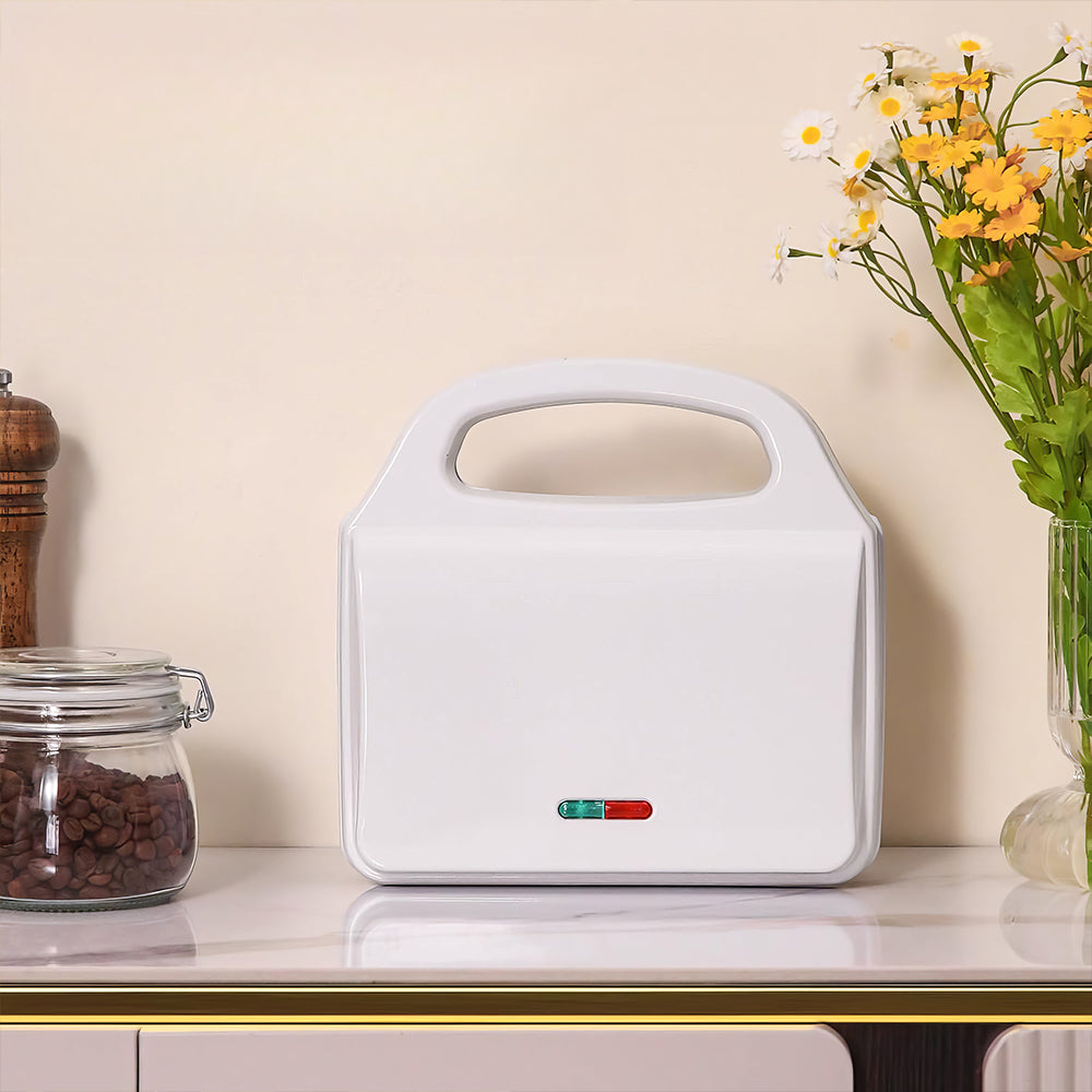 Mini Sandwich Maker with Removable Plates, Nonstick, 500W – Black