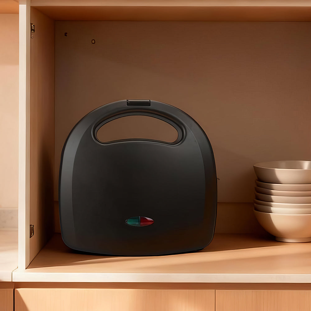 Double Electric Omelette Maker with Nonstick Dual 4.75" Grooves – Black