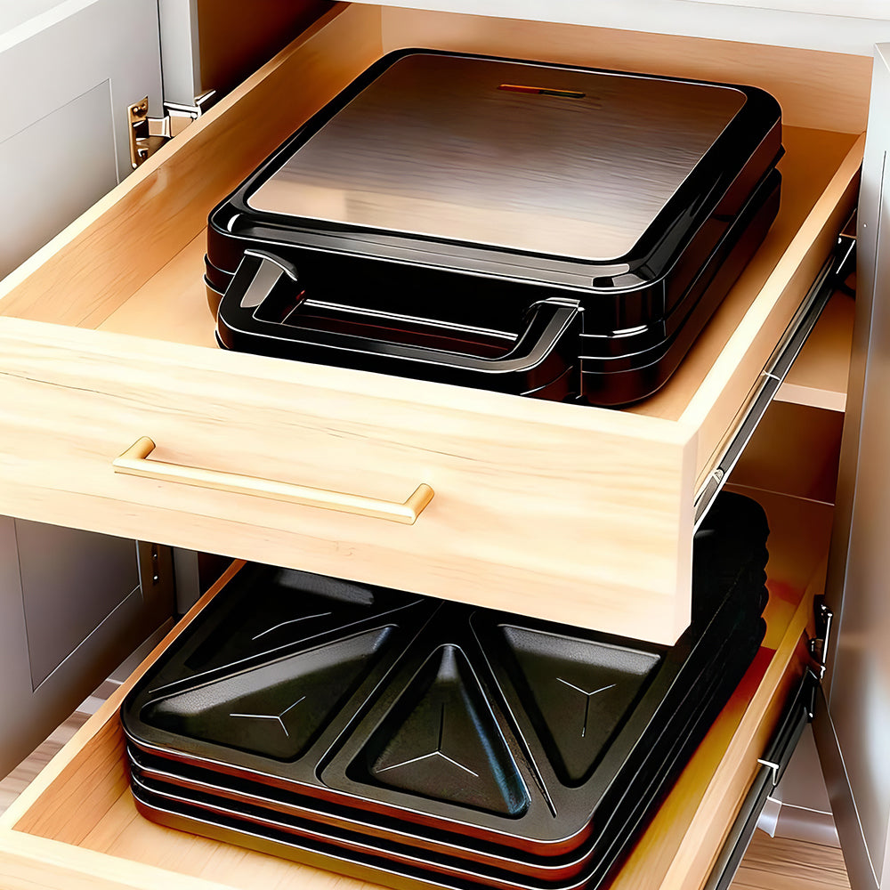 3-in-1 Belgian Waffle Maker with Removable Plates, Grill & Panini Press