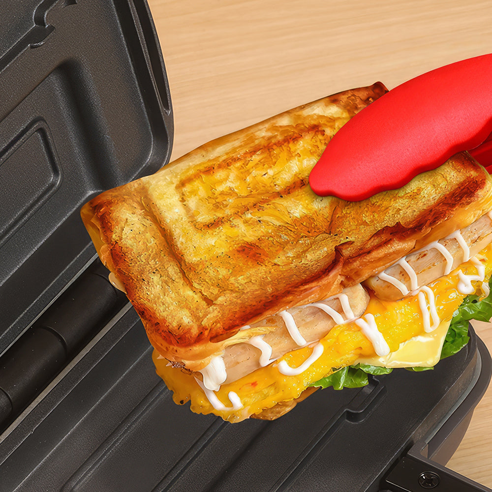 Mini Sandwich Maker with Removable Plates, Nonstick, 500W – Black