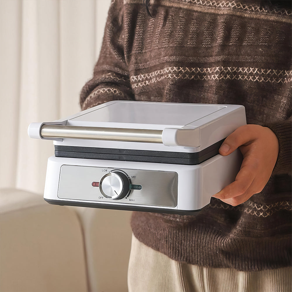 Mini Sandwich Maker with Removable Plates, Nonstick, 500W – Black