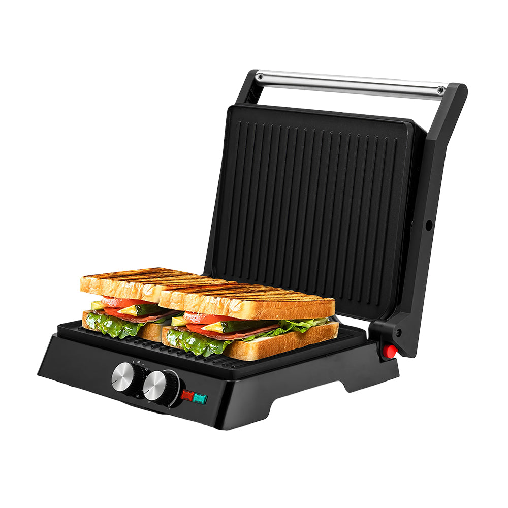 1400W Panini Press & Indoor Grill, Nonstick, Adjustable Angle & Temp
