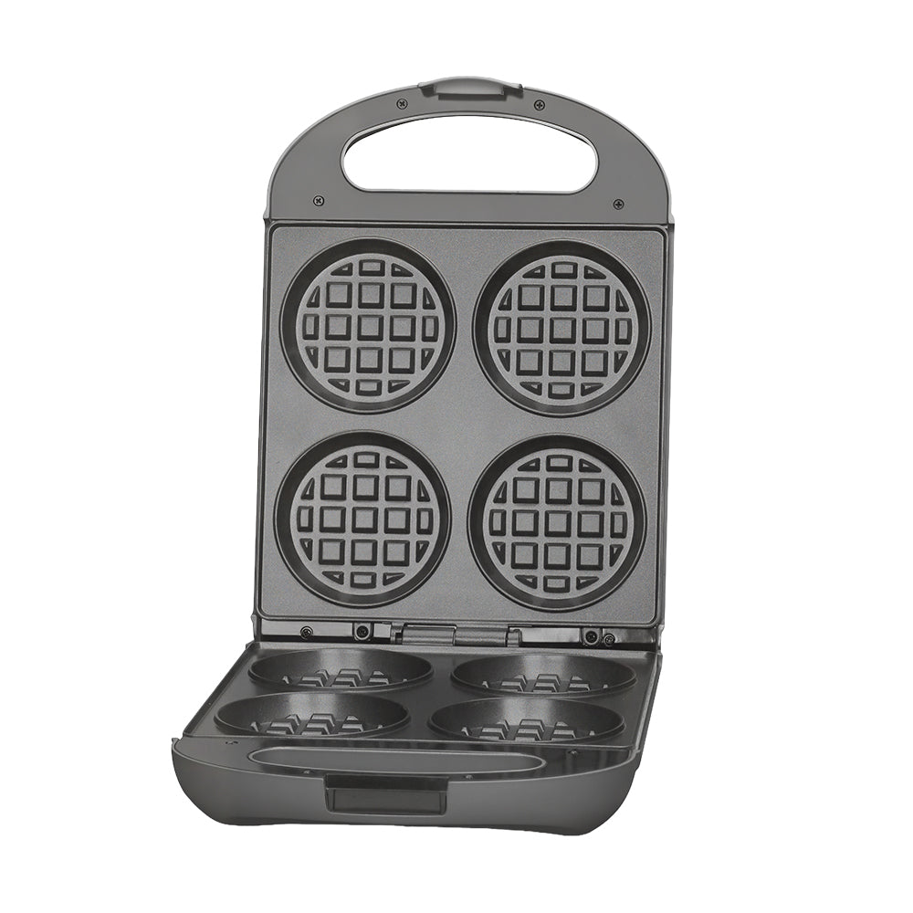 4-Slice Stuffed Belgian Waffle Maker, 1.2" Thick Flip Iron – Graphite
