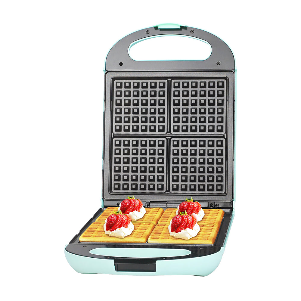 4-Slice Stuffed Belgian Waffle Maker, 1.2" Thick Flip Iron – Graphite