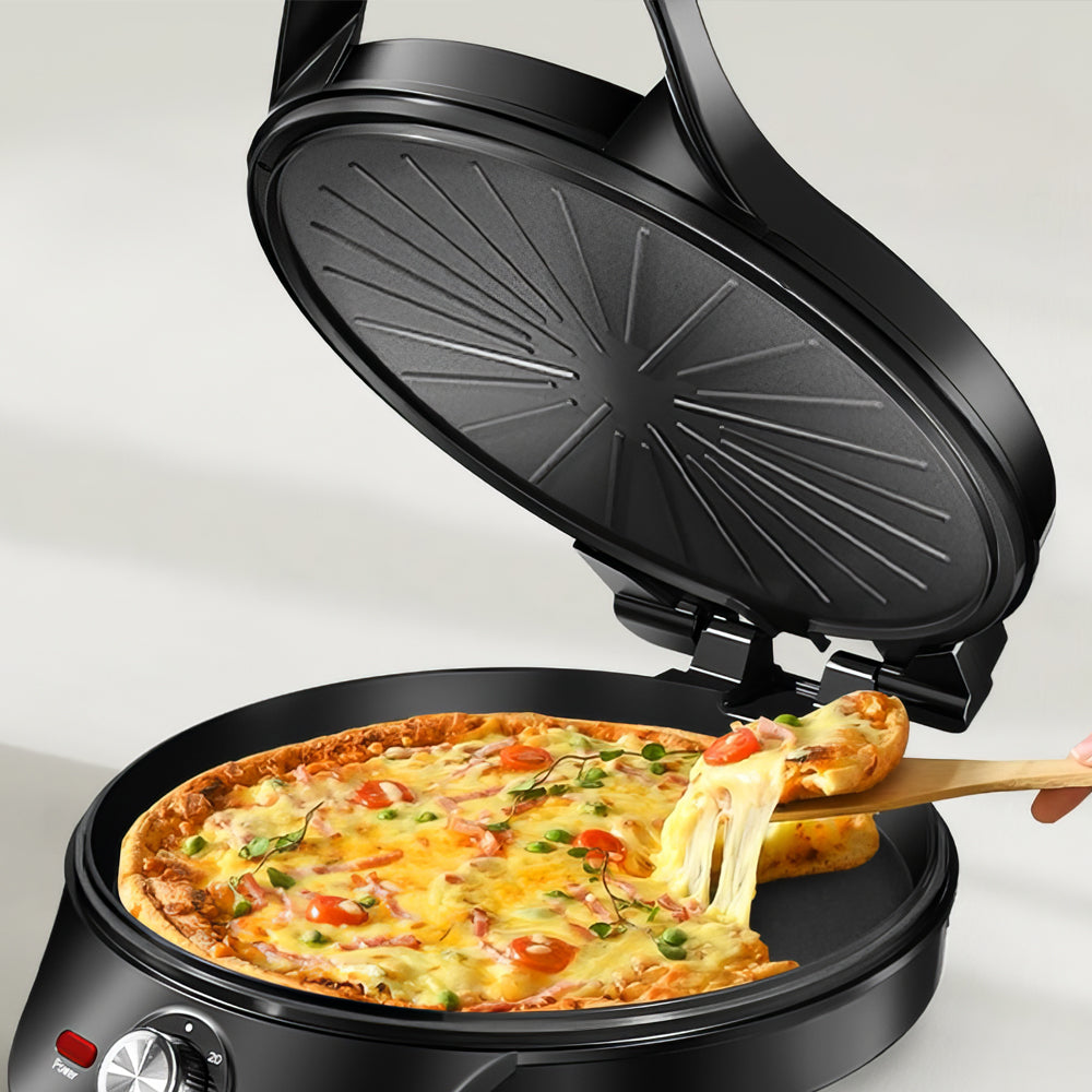 1000W 2-in-1 Pizza Maker & Indoor Griddle, 8.5" Nonstick Plate