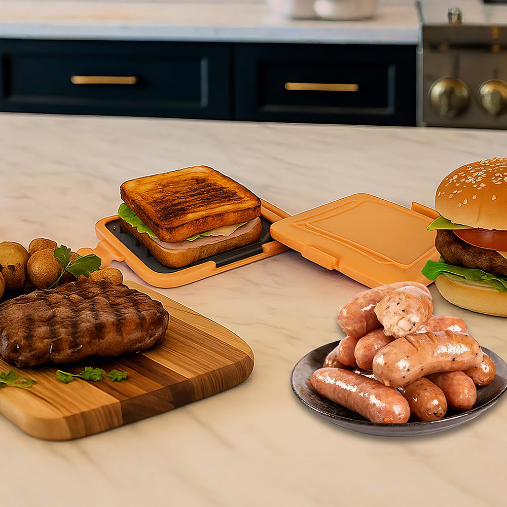 Microwave Sandwich & Panini Maker, Nonstick, Portable, Dishwasher Safe