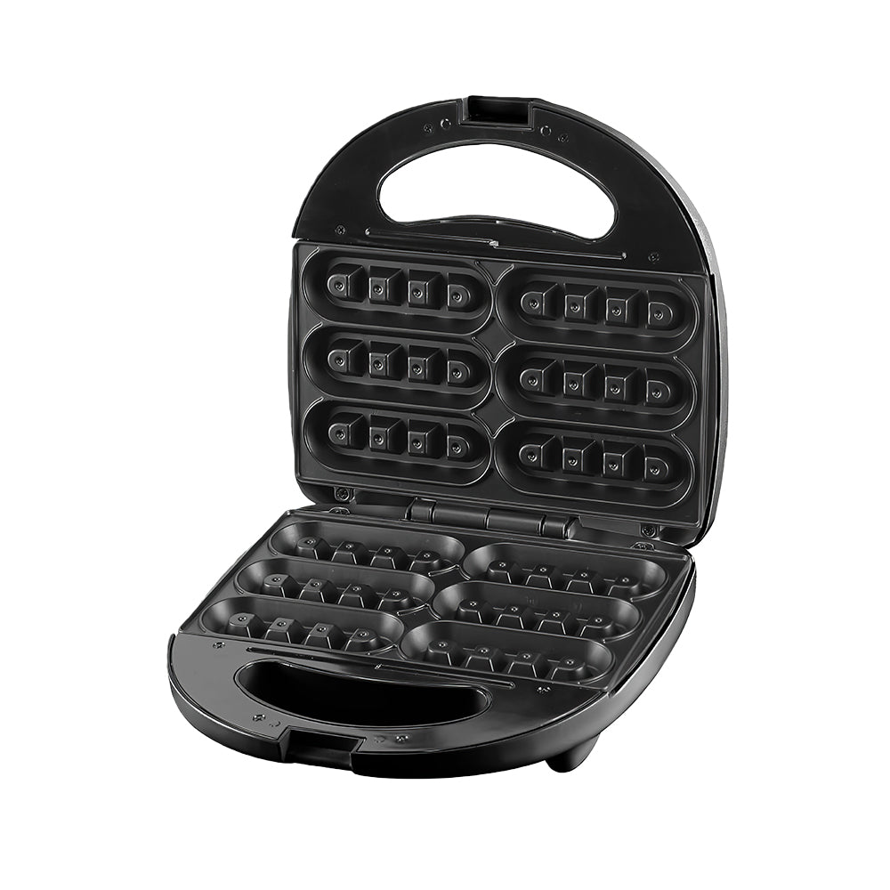 Double Electric Omelette Maker with Nonstick Dual 4.75" Grooves – Black