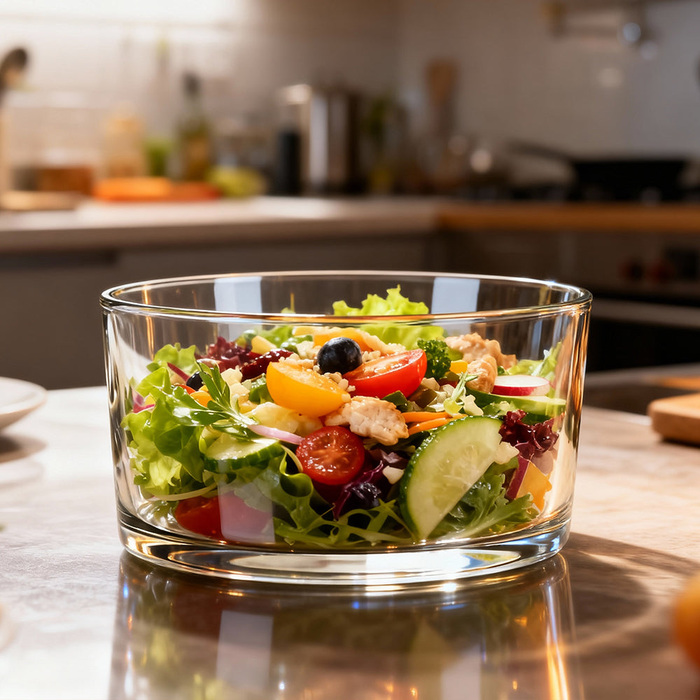 Glass Salad Bowl 118oz Versatile Trifle and Fruit Bowl Elegant and Durable for Serving Salads Desserts