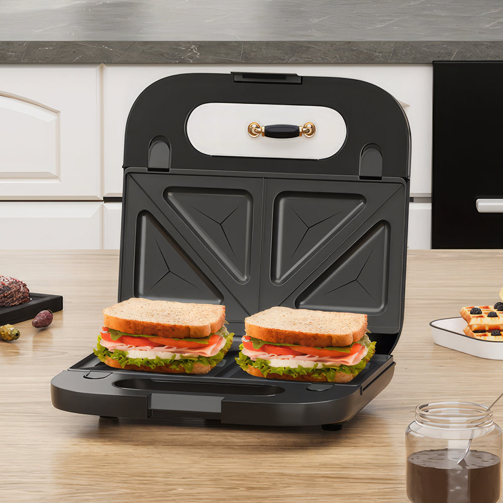 3-in-1 Waffle, Panini & Sandwich Maker, 750W, Nonstick, Cool-Touch