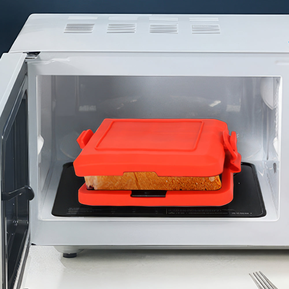 Microwave Toastie Sandwich Maker, Nonstick, Dual-Zone Cooking
