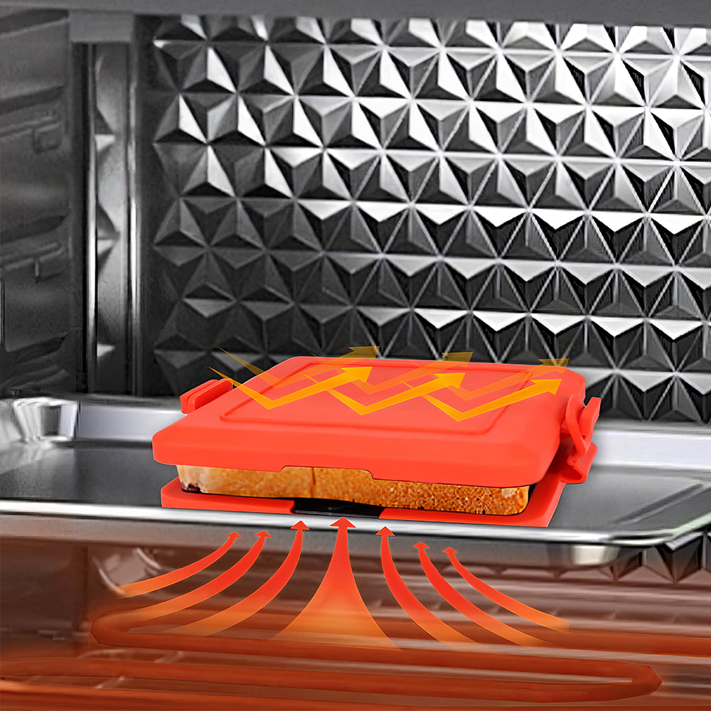 Microwave Toastie Sandwich Maker, Nonstick, Dual-Zone Cooking
