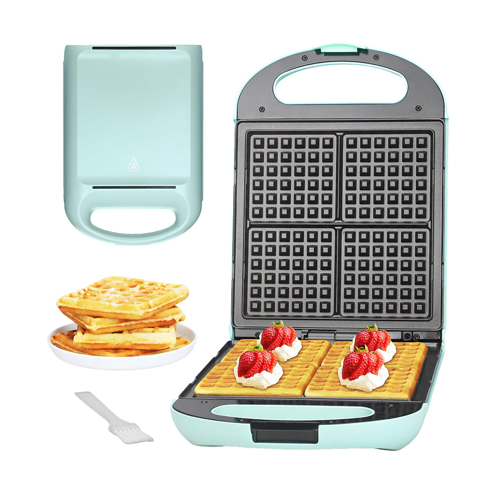 4-Slice Stuffed Belgian Waffle Maker, 1.2" Thick Flip Iron – Graphite