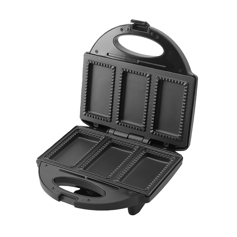 Double Electric Omelette Maker with Nonstick Dual 4.75" Grooves – Black