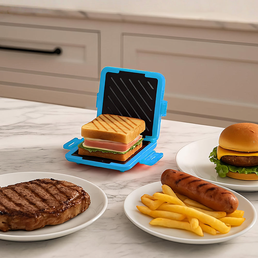Microwave Sandwich & Panini Maker, Nonstick, Portable, Dishwasher Safe
